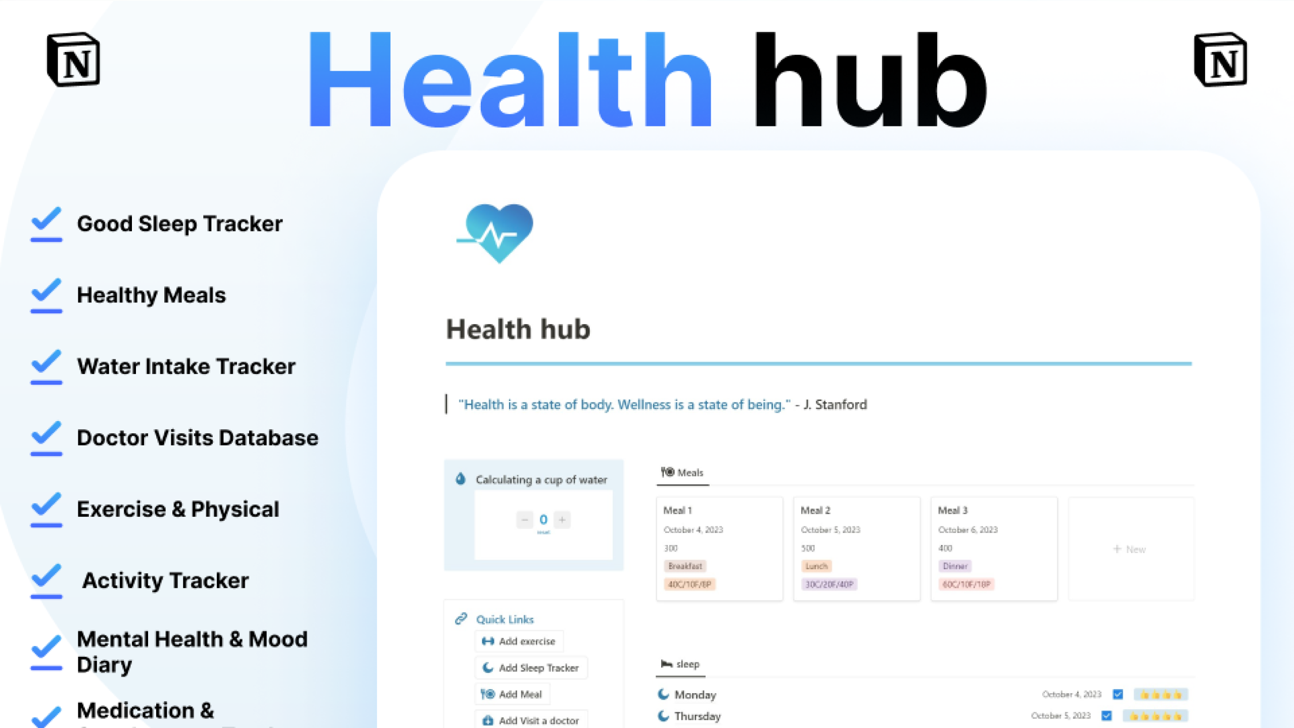 Best Notion Health Tracker Templates