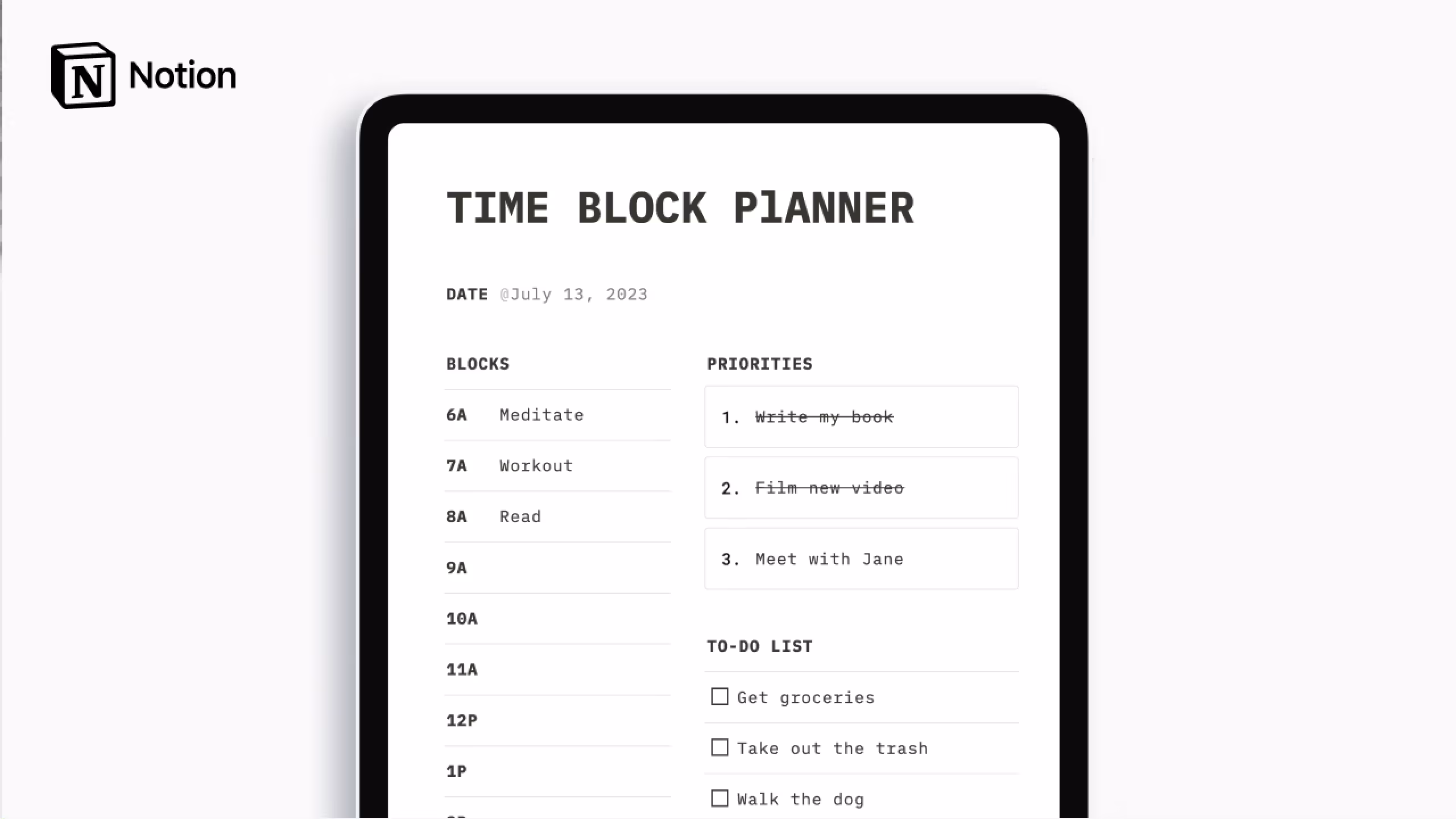 Best Notion Time Blocking Templates