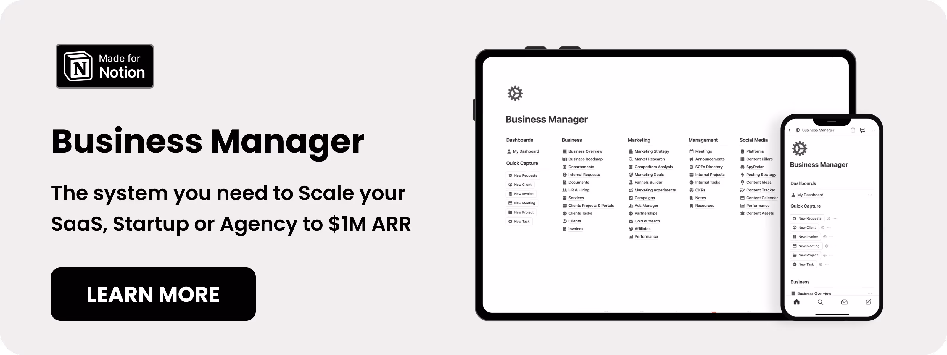 Notion business template