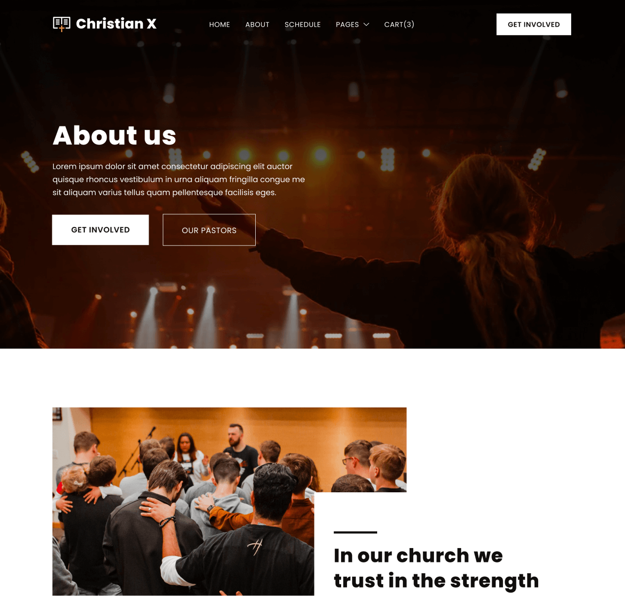 Christian X - About Us page - Church Webflow Template