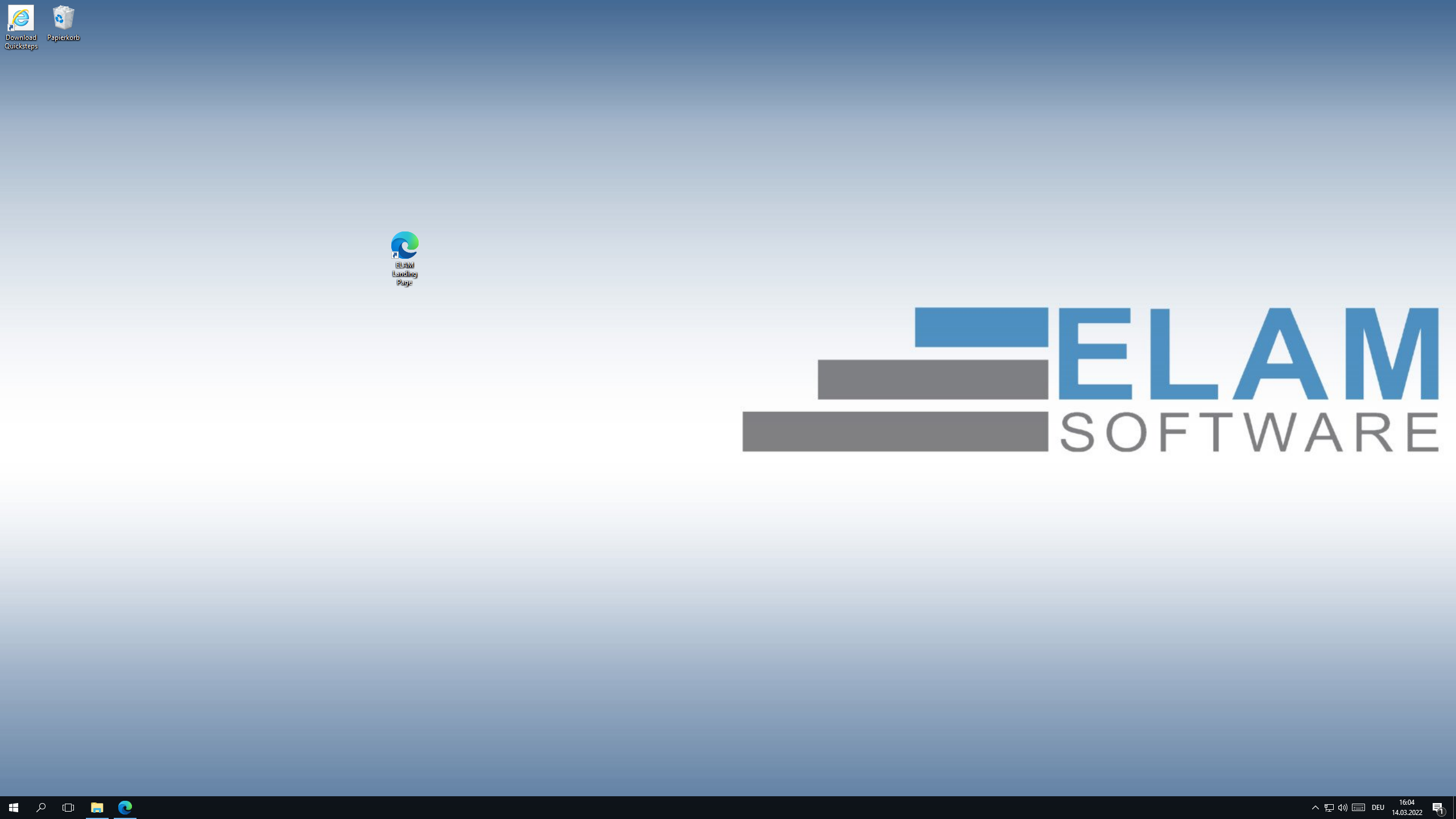 System start screen
