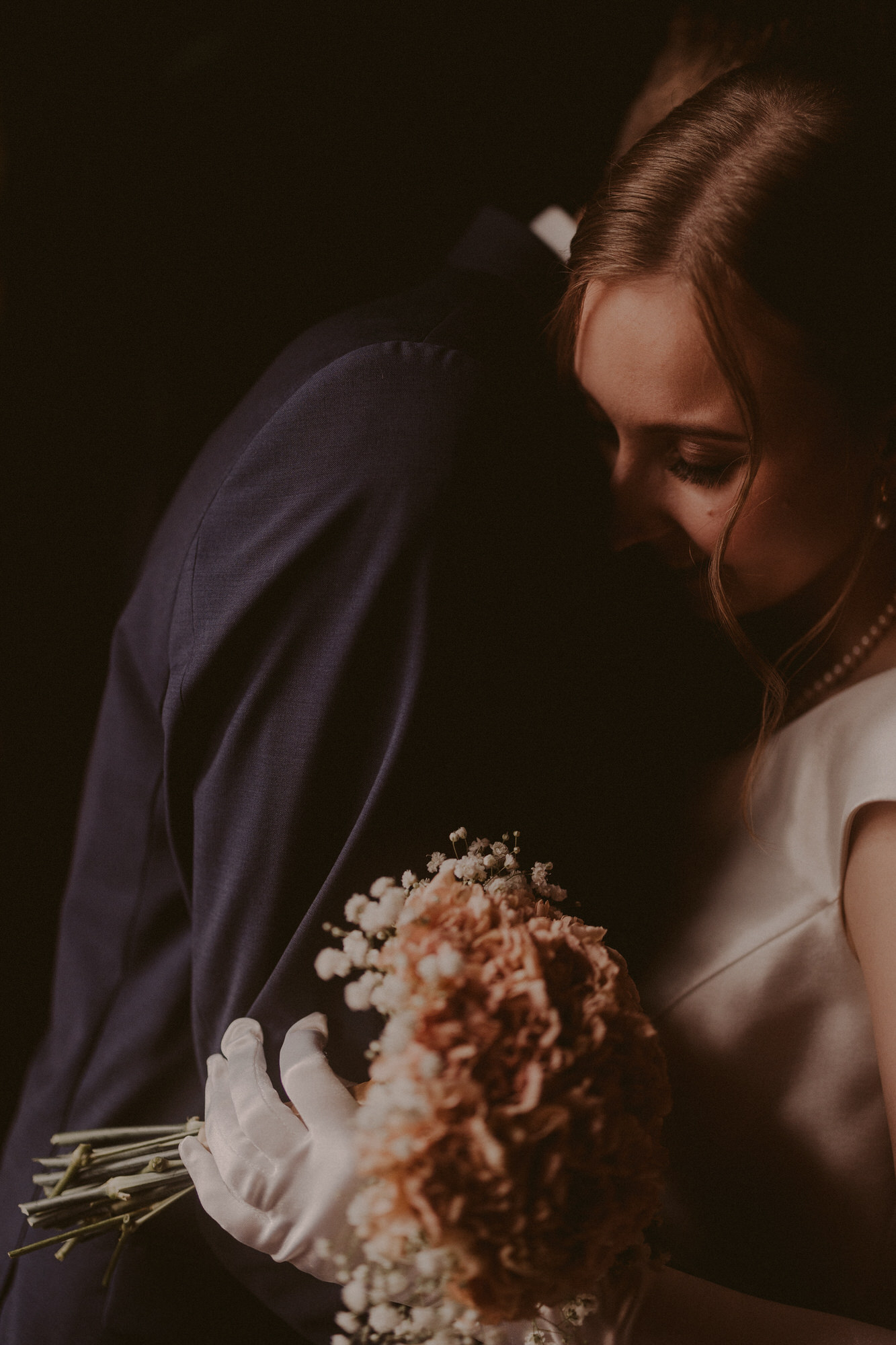 Dramatic wedding photo