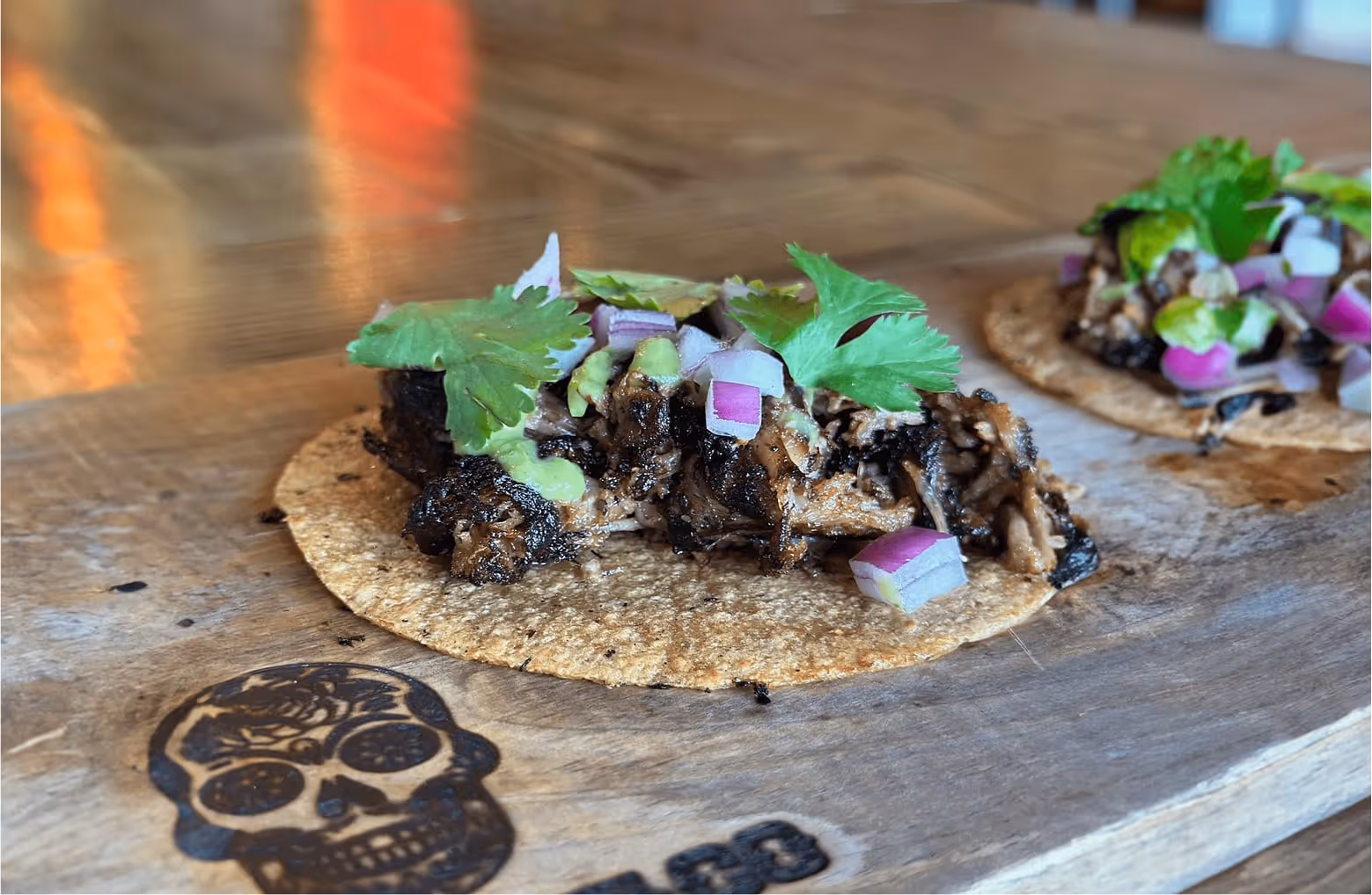 two tacos at Tipsy Taco