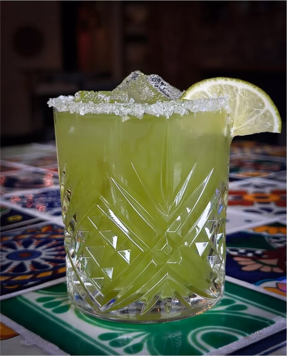 green margarita at Tipsy Taco