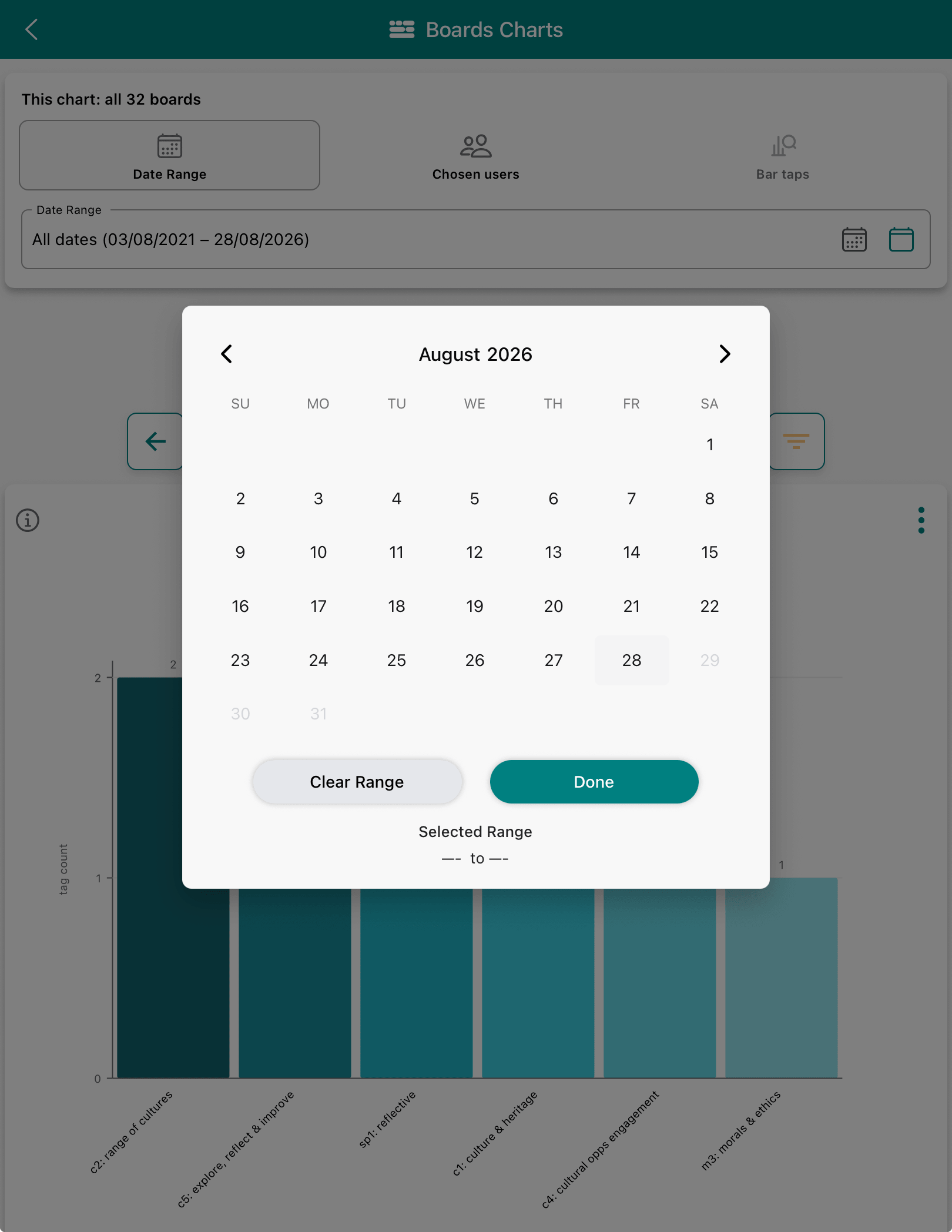 select a date