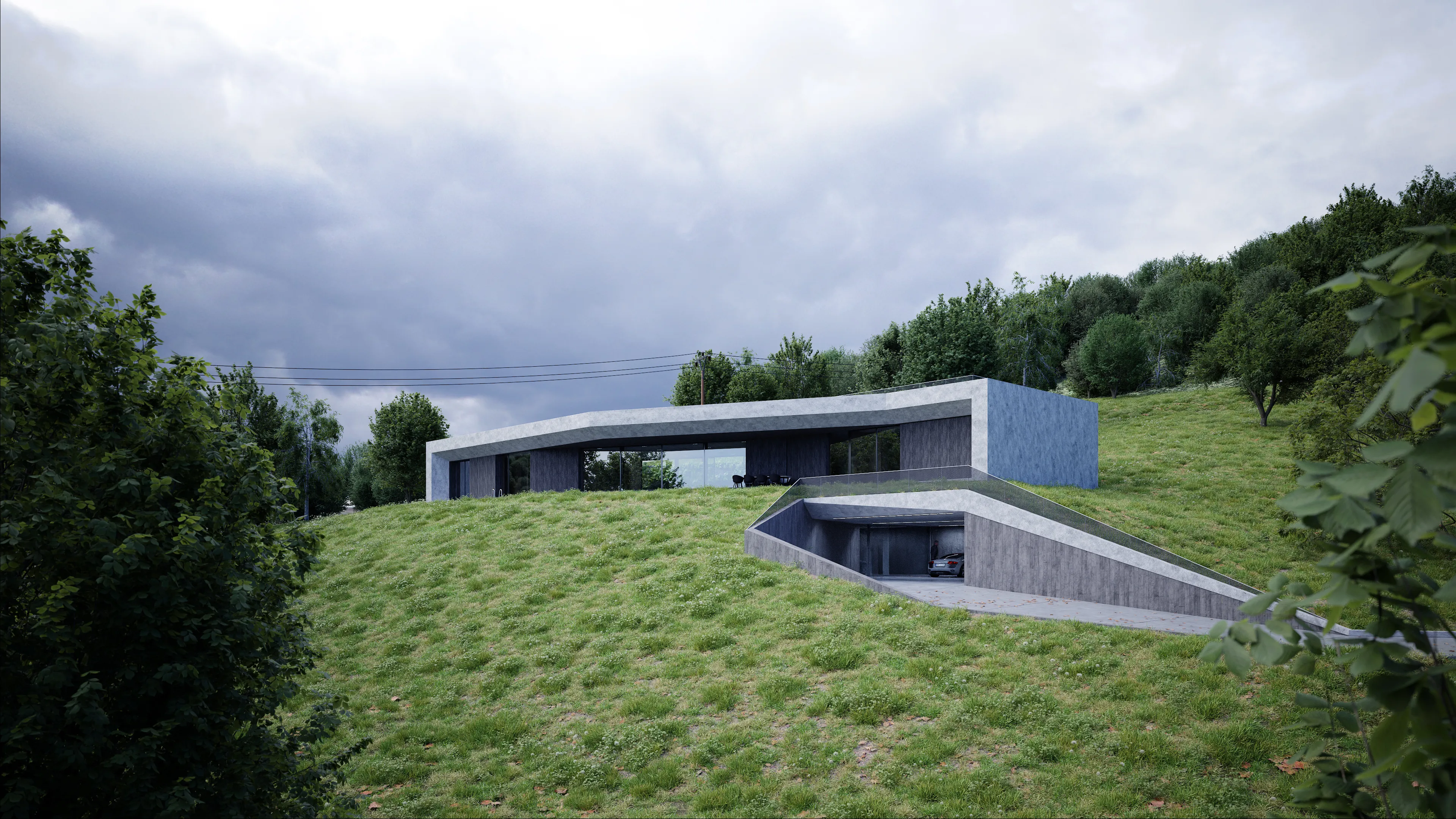 Slab House - dom jednorodzinny w Międzybrodziu Bialskim