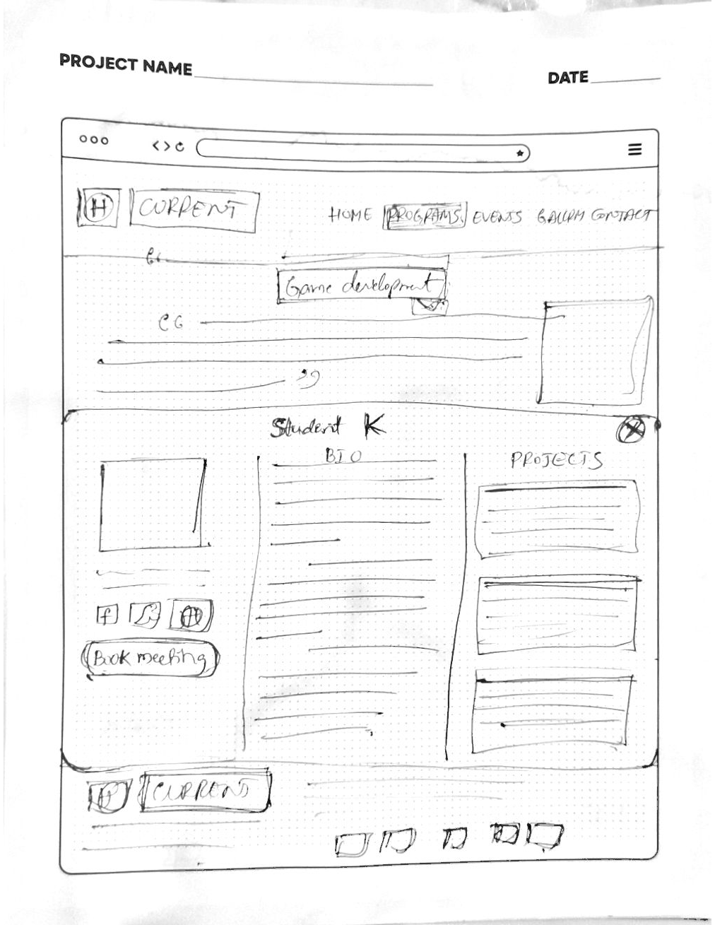 humber current low fidelity sketches