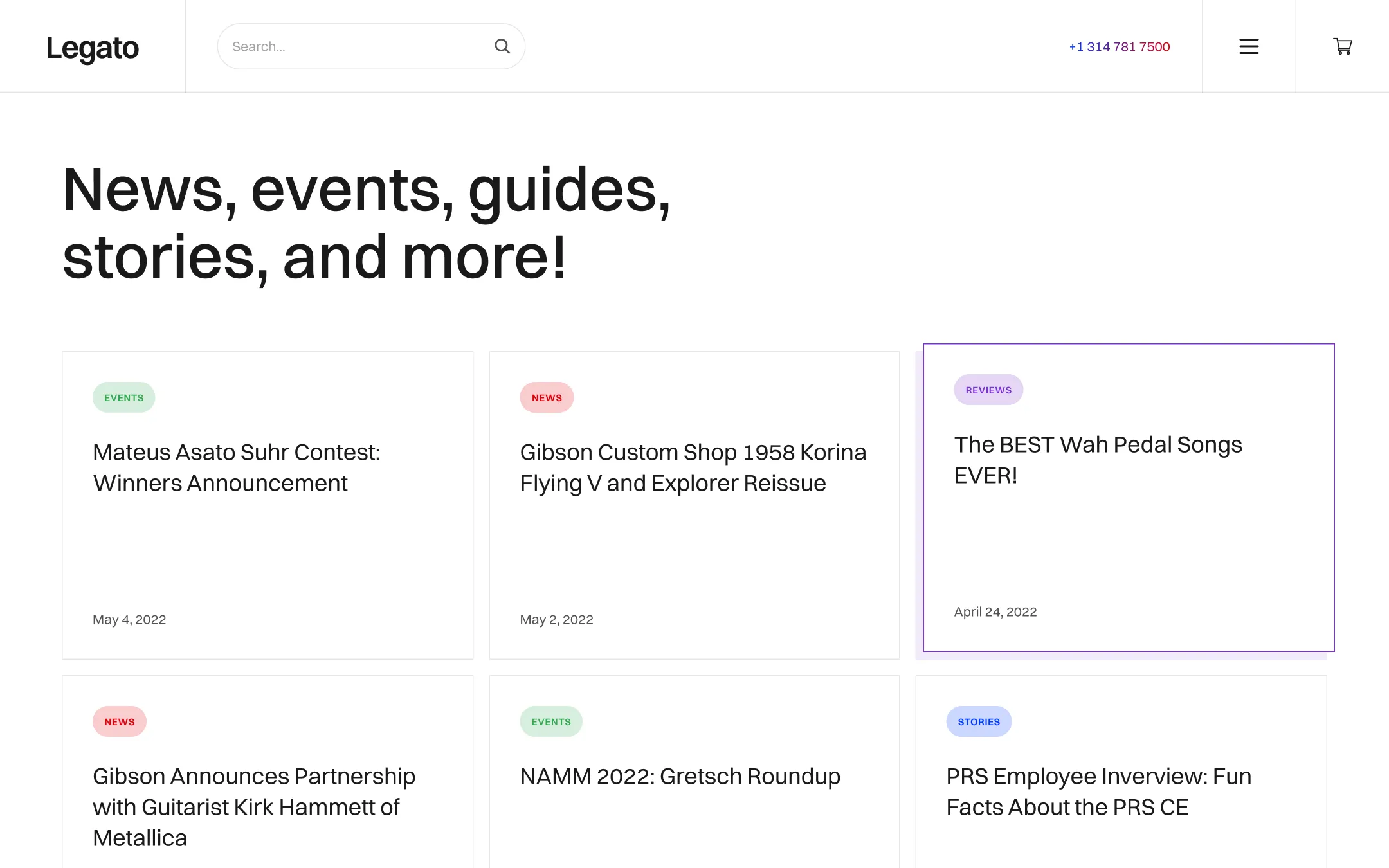 Legato - Webflow Ecommerce Website Template