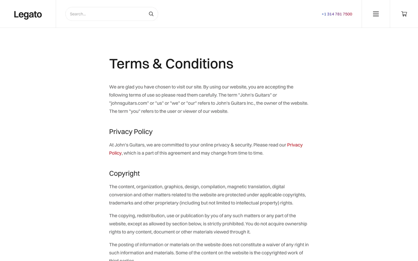Legato - Webflow Ecommerce Website Template