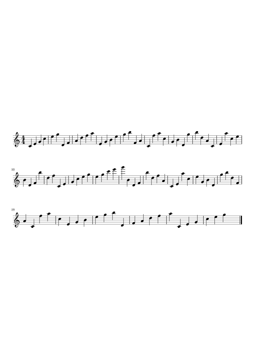 Exercise Arpeggio 1