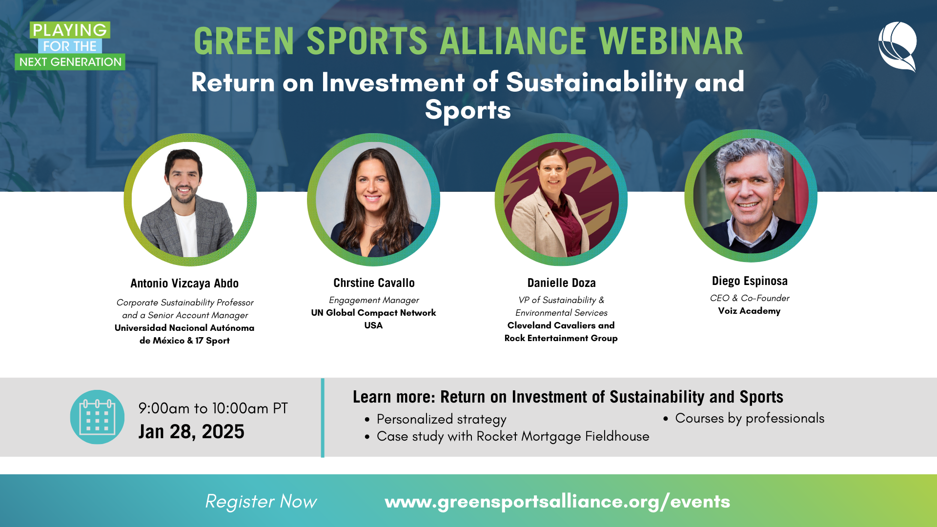 Green Sports Alliance Webinar: Return on Investment of Sustainability and Sports