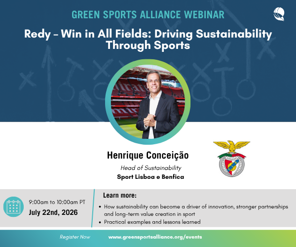 Green Sports Alliance Webinar: "Redy – Win in All Fields: Driving Sustainability Through Sports"