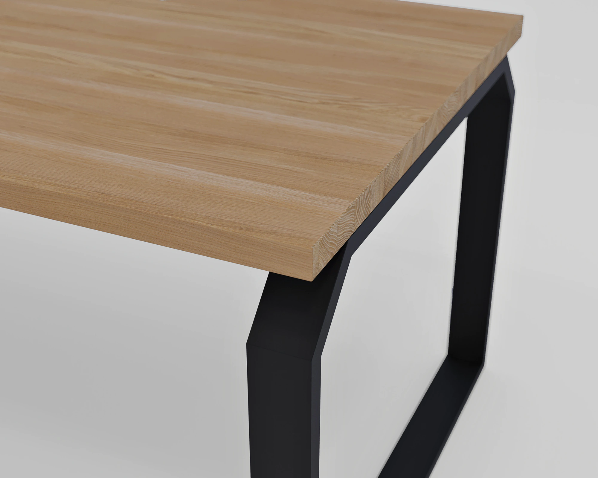 Close-up of the Custom Horizon table by Furnilo – showcasing natural wood texture and fine handcrafted details.