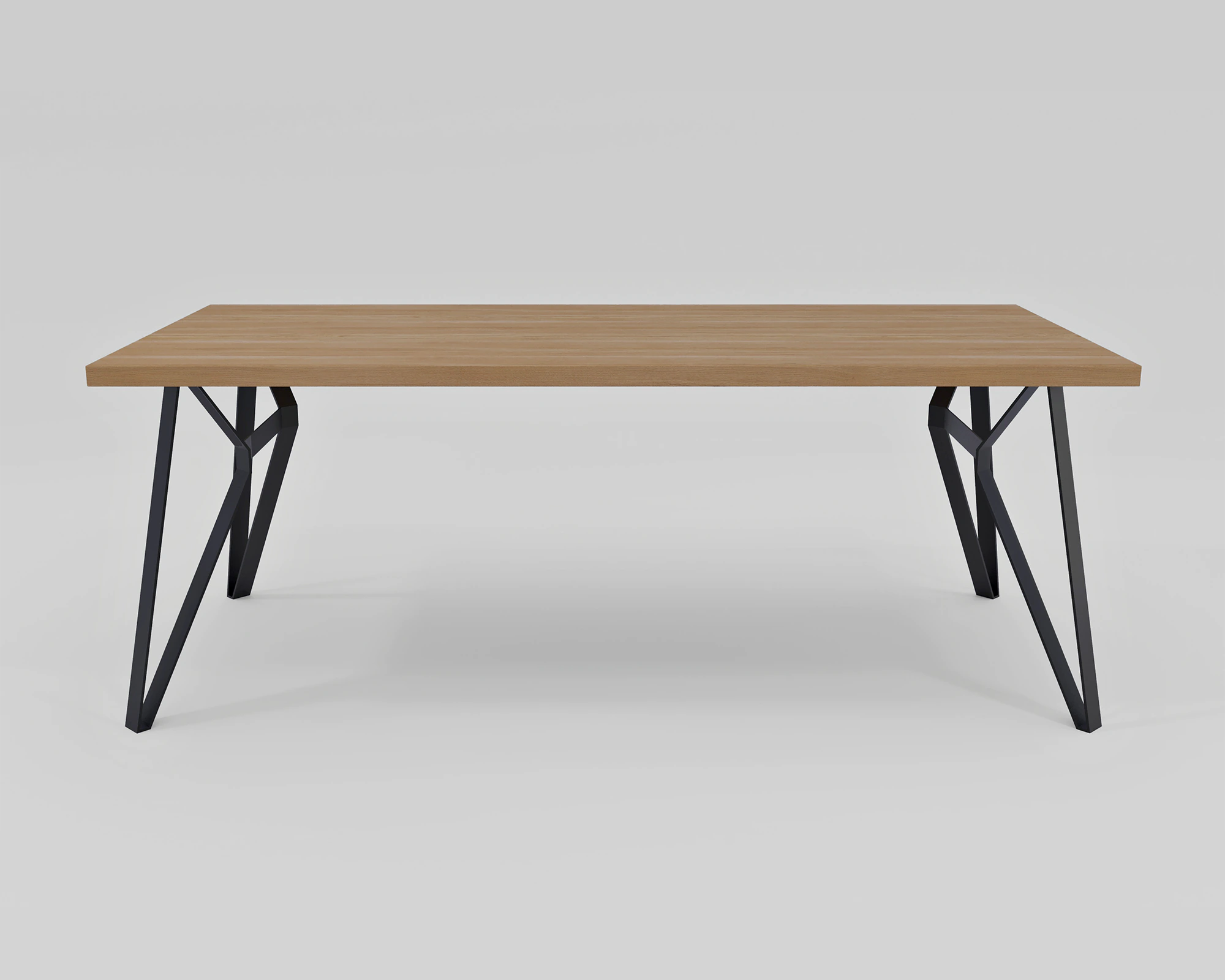 Front view of the Custom Loop table by Furnilo