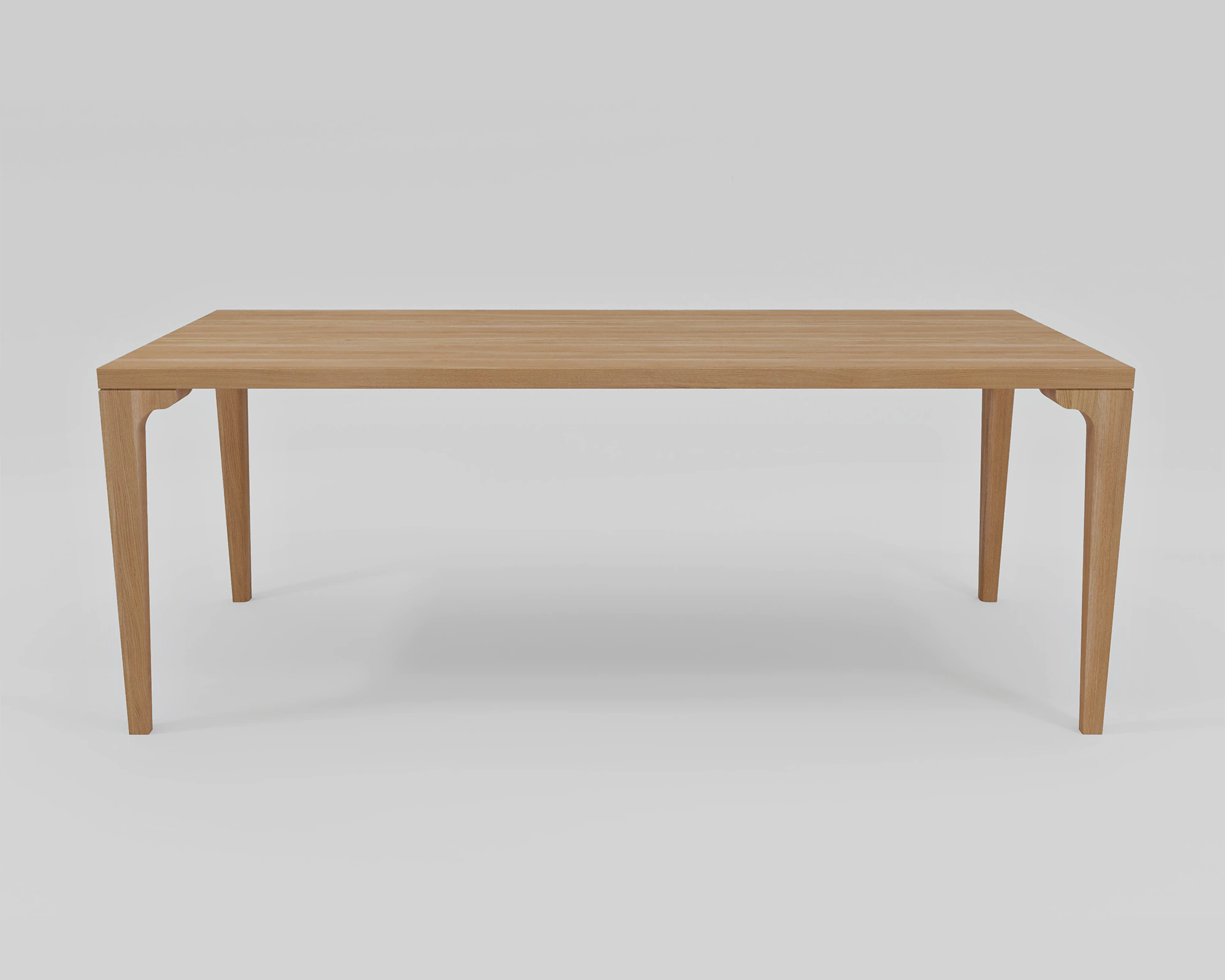 Front view of the Custom Flow table by Furnilo