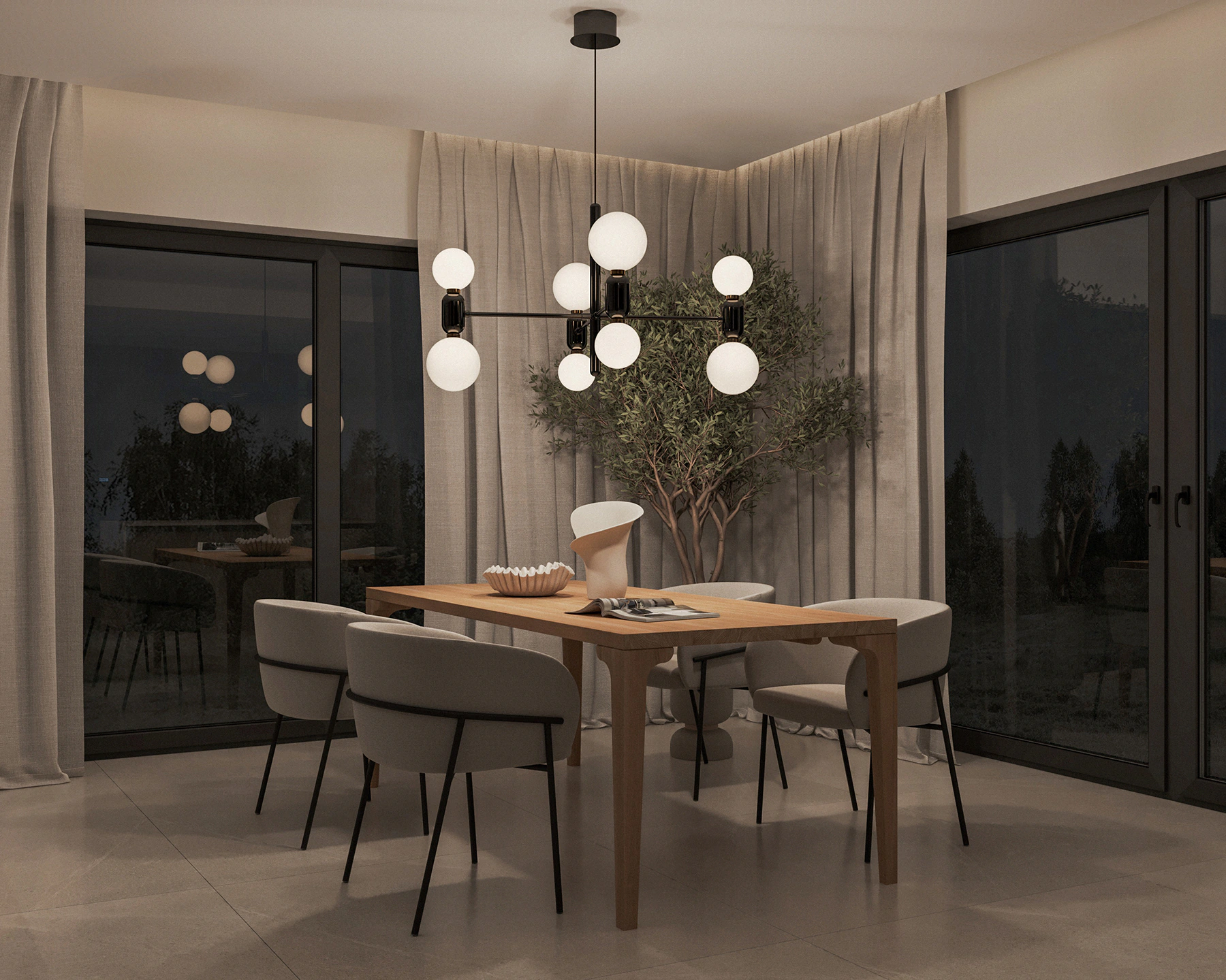 Furnilo’s Custom Flow table integrated into a real home interior