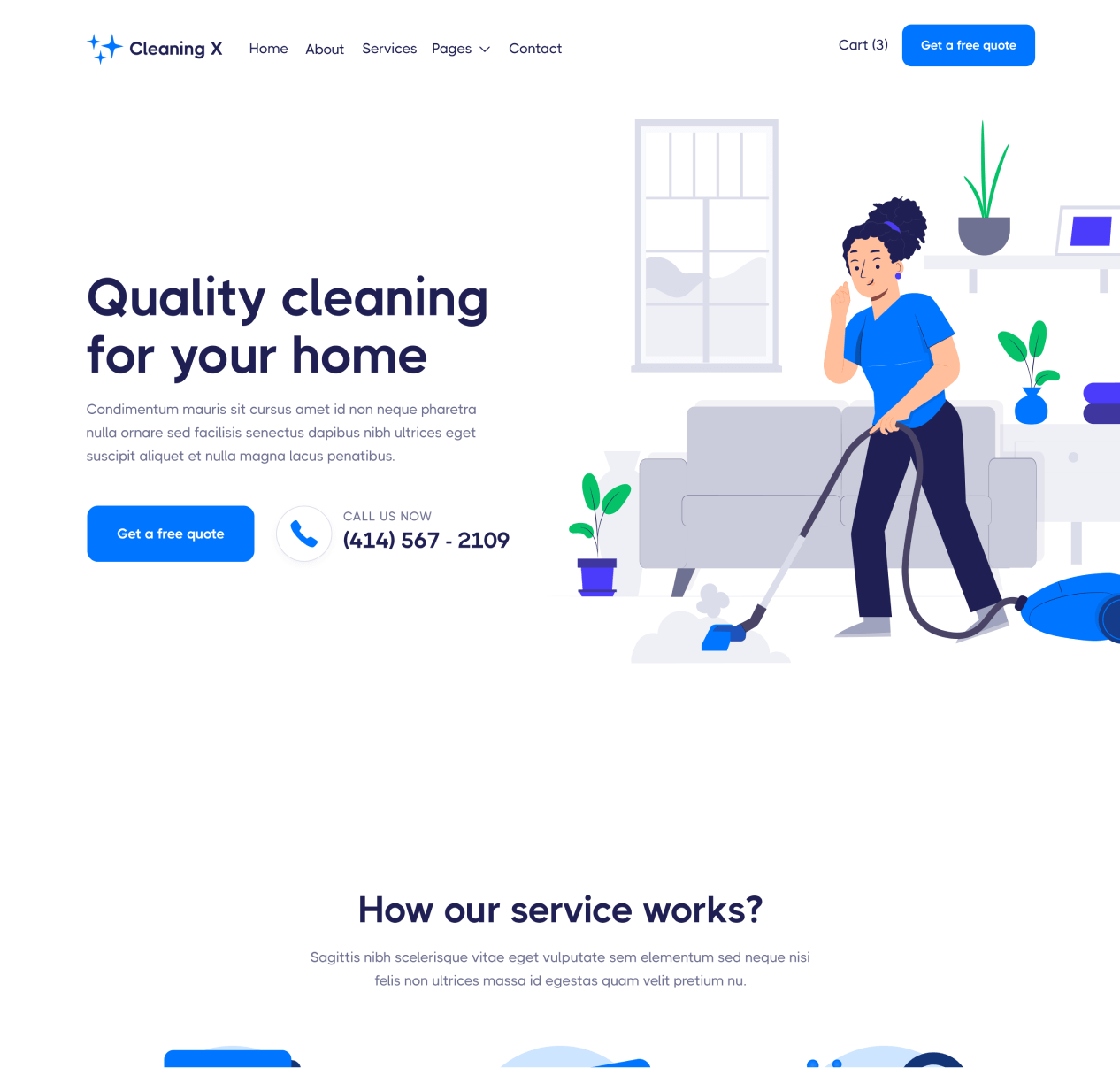 Cleaning X - Home page - Cleaning Services Webflow Template