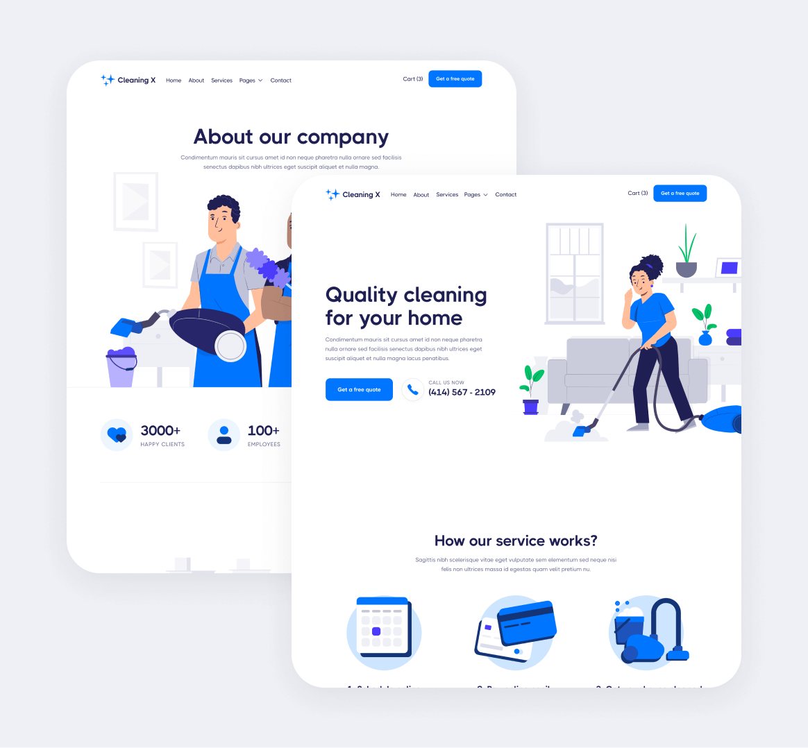 Cleaning X - 15 Pages Included - Cleaning Services Webflow Template