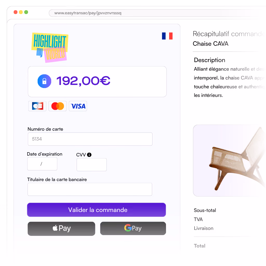paiement plateforme SaaS