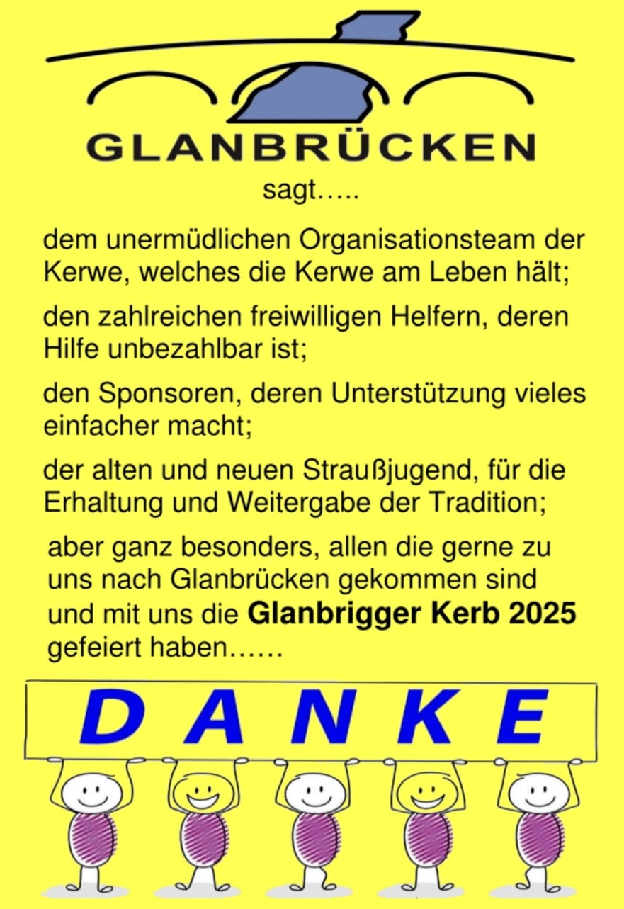 Glanbrücken sagt Danke