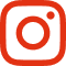 Instagram-pictogram in oranje kleur met ronde hoeken.