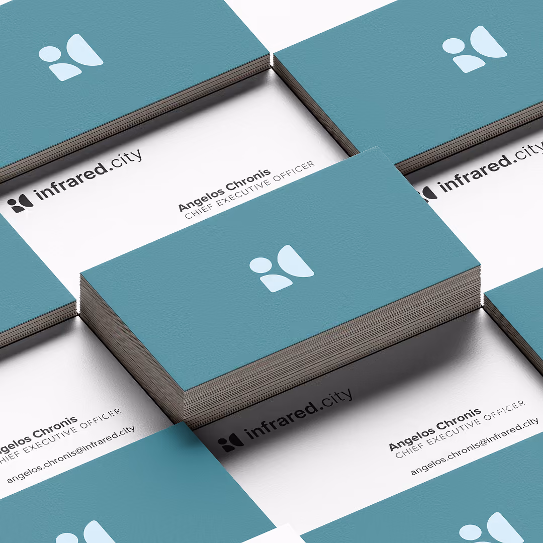 Brand identity applications for infrared.city