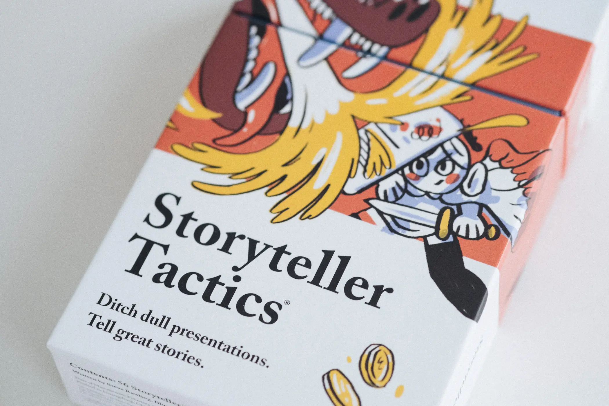 Closeup of storyteller tatics deck