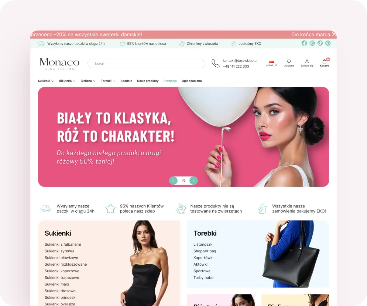 Szablon graficzny sklepu Moderna