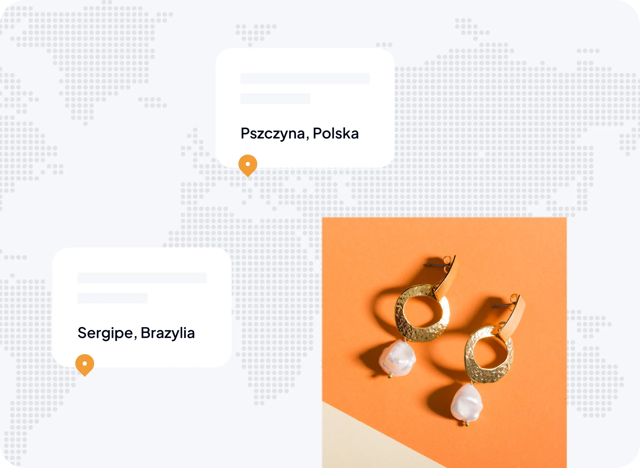 Przykładowe miejsca dostawy - Pszczyna w Polsce i Charleroi w Belgii
