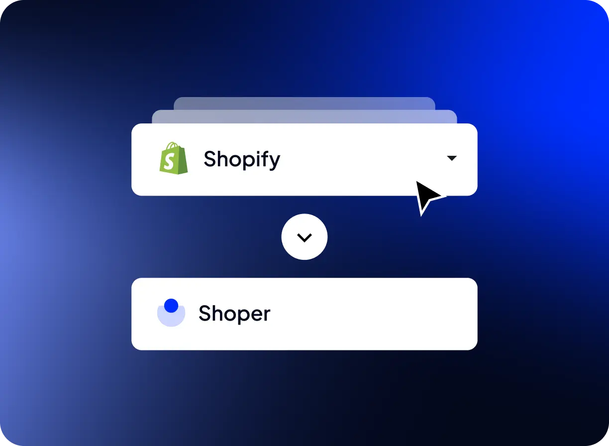 logotyp platformy Shopify, logotypy platformy Shoper