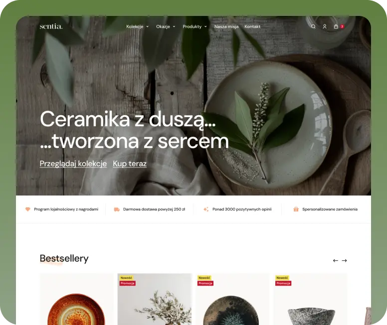 Szablon graficzny sklepu Home of beauty