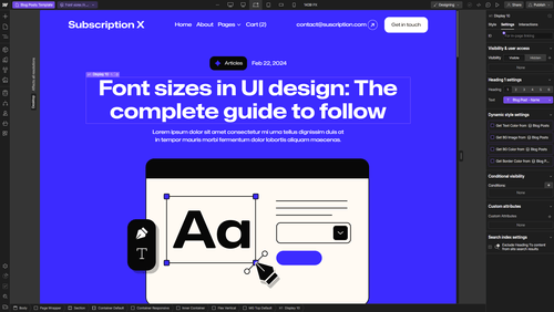 Subscription X - Webflow Template And UI Kit CMS Page