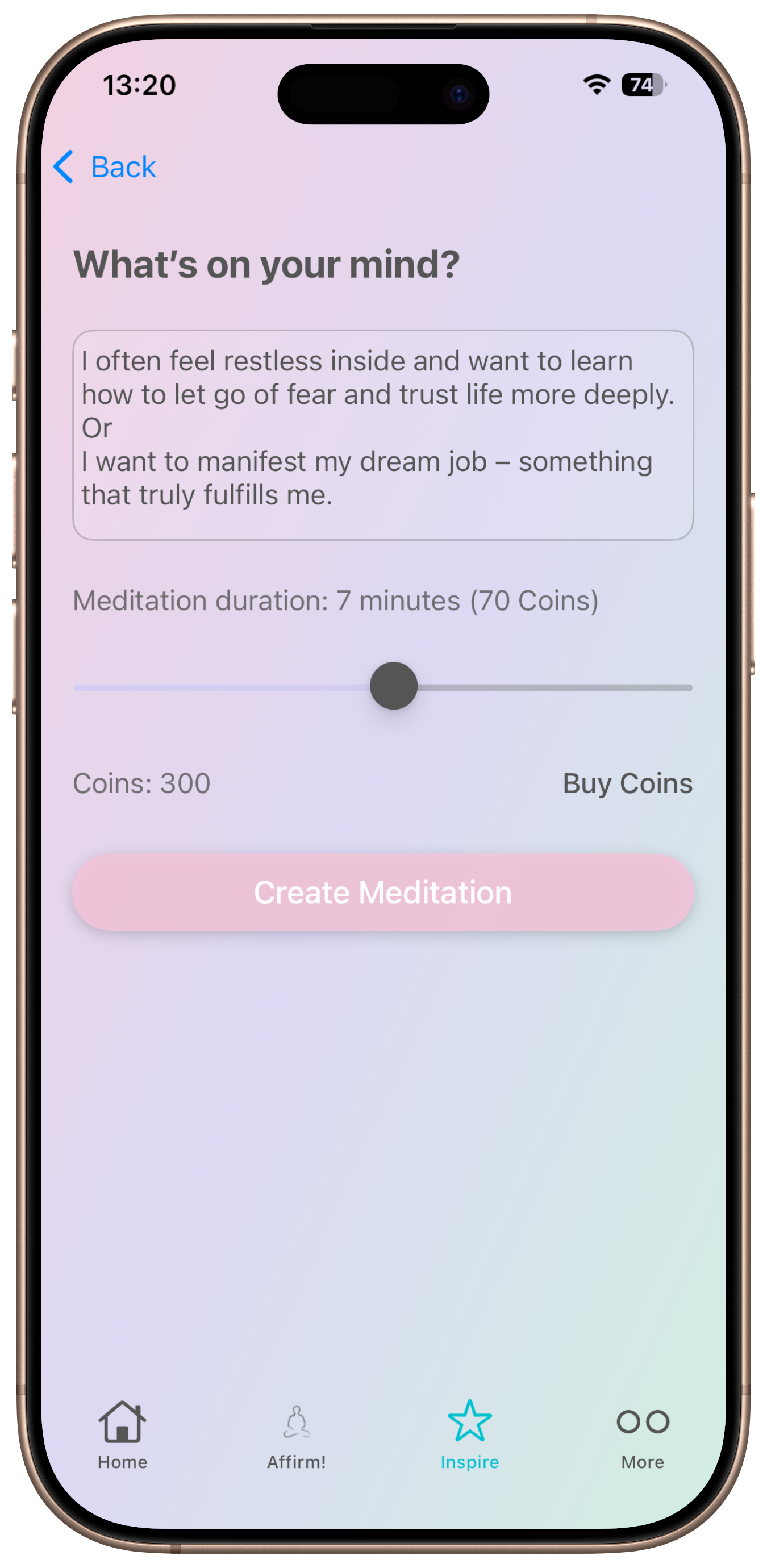 369 App personalized meditation