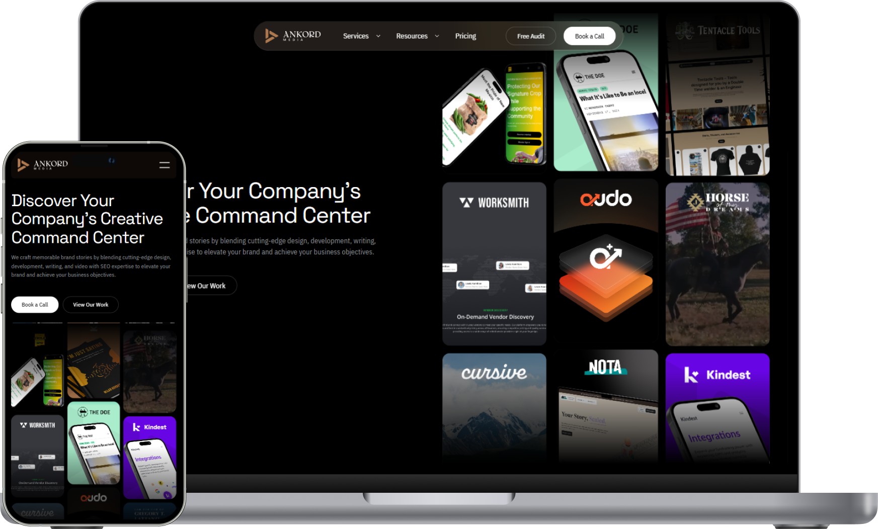 Screenshot of ankord media website