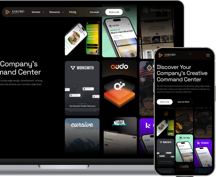 Screenshot of ankord media website