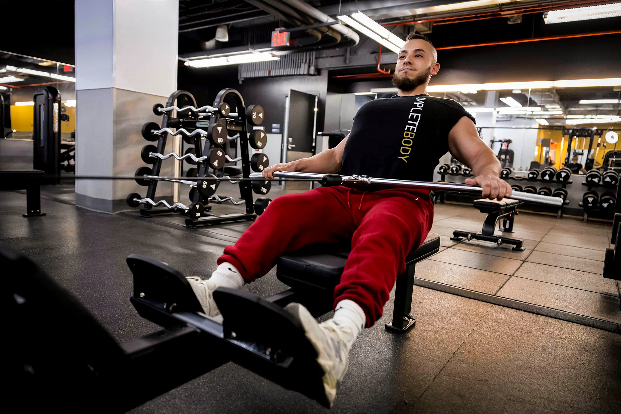 CompleteBody Grand central Julio demonstrating cable row 