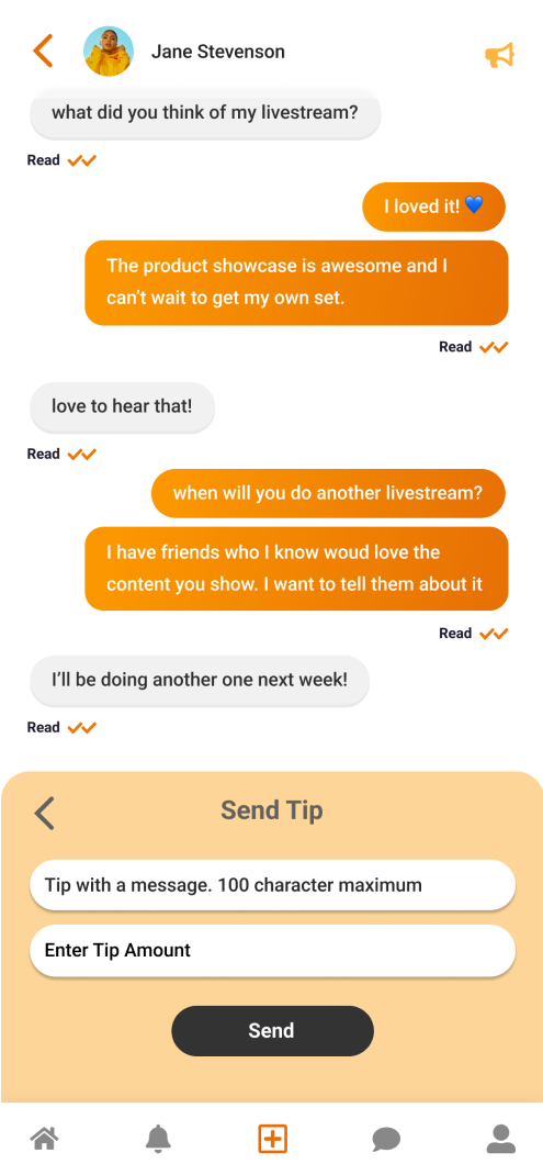 mobile design direct messaging
