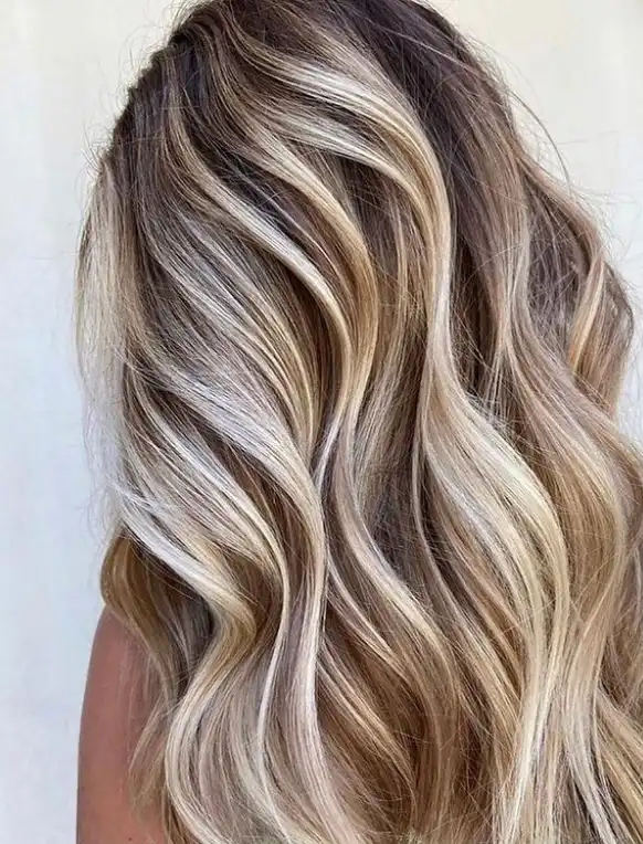Blonde hair balayage