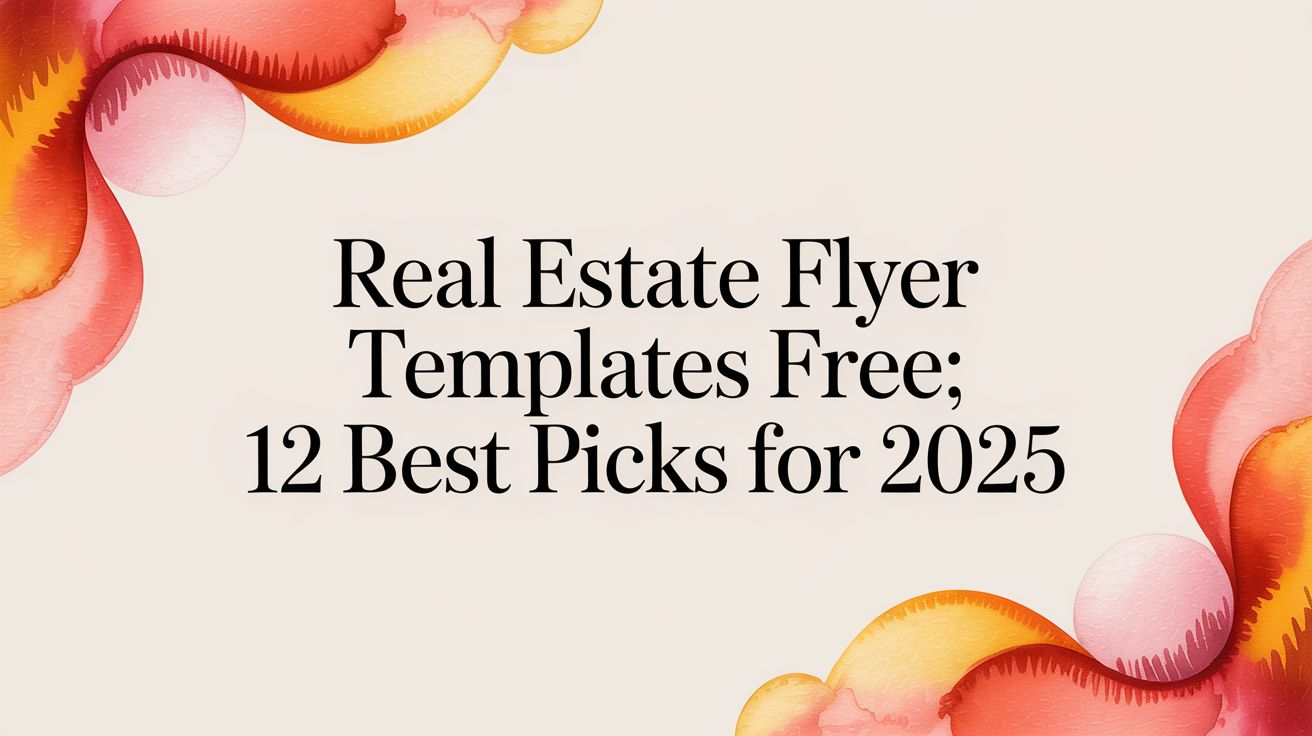 real estate flyer templates free: 12 Best Picks for 2025