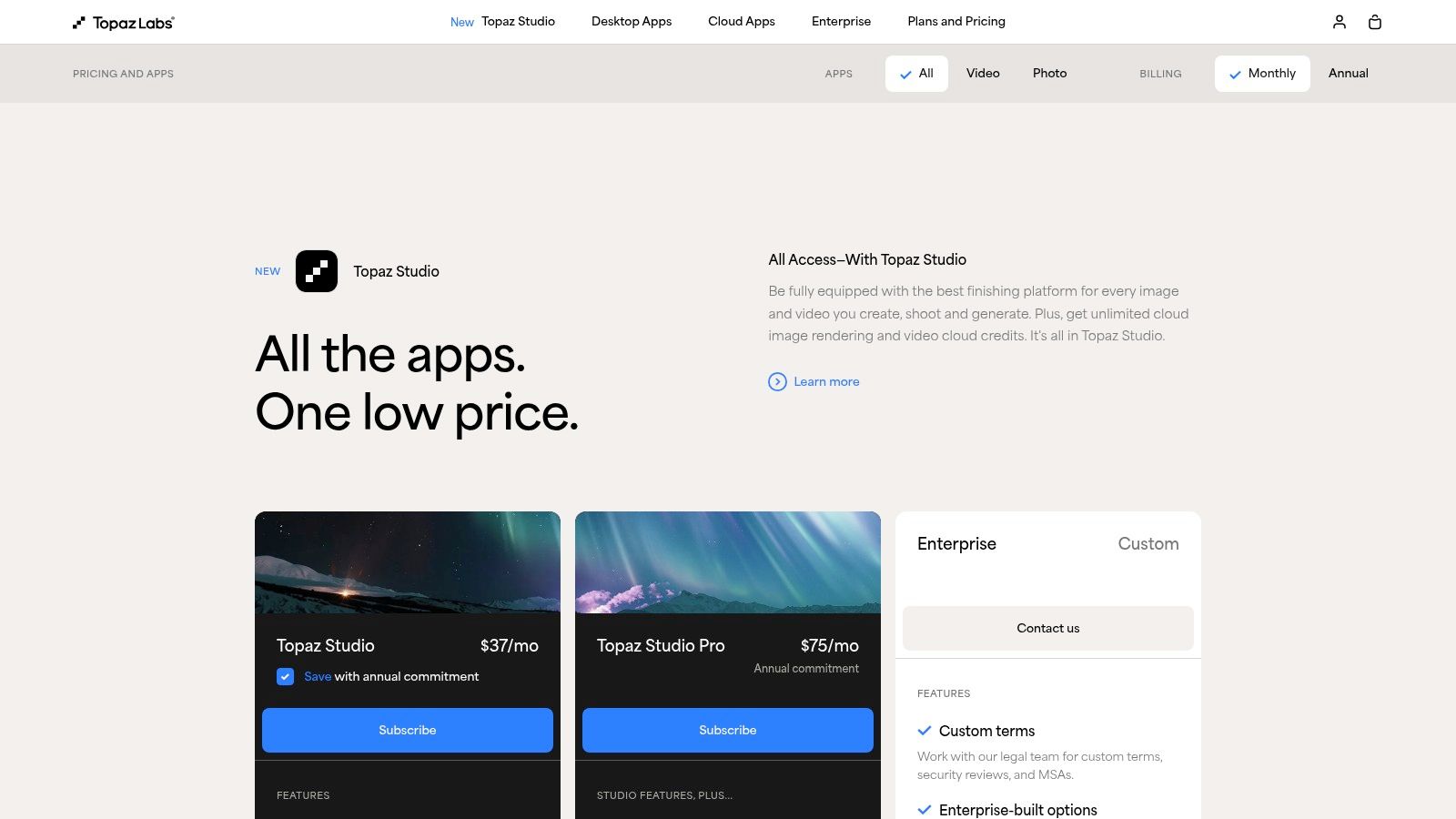 Topaz Labs (Topaz Photo, Gigapixel, Studio bundles)