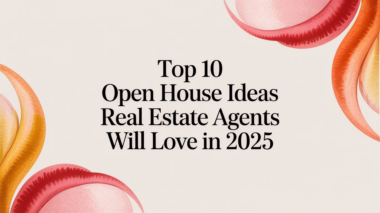 Top 10 Open House Ideas Real Estate Agents Will Love in 2025