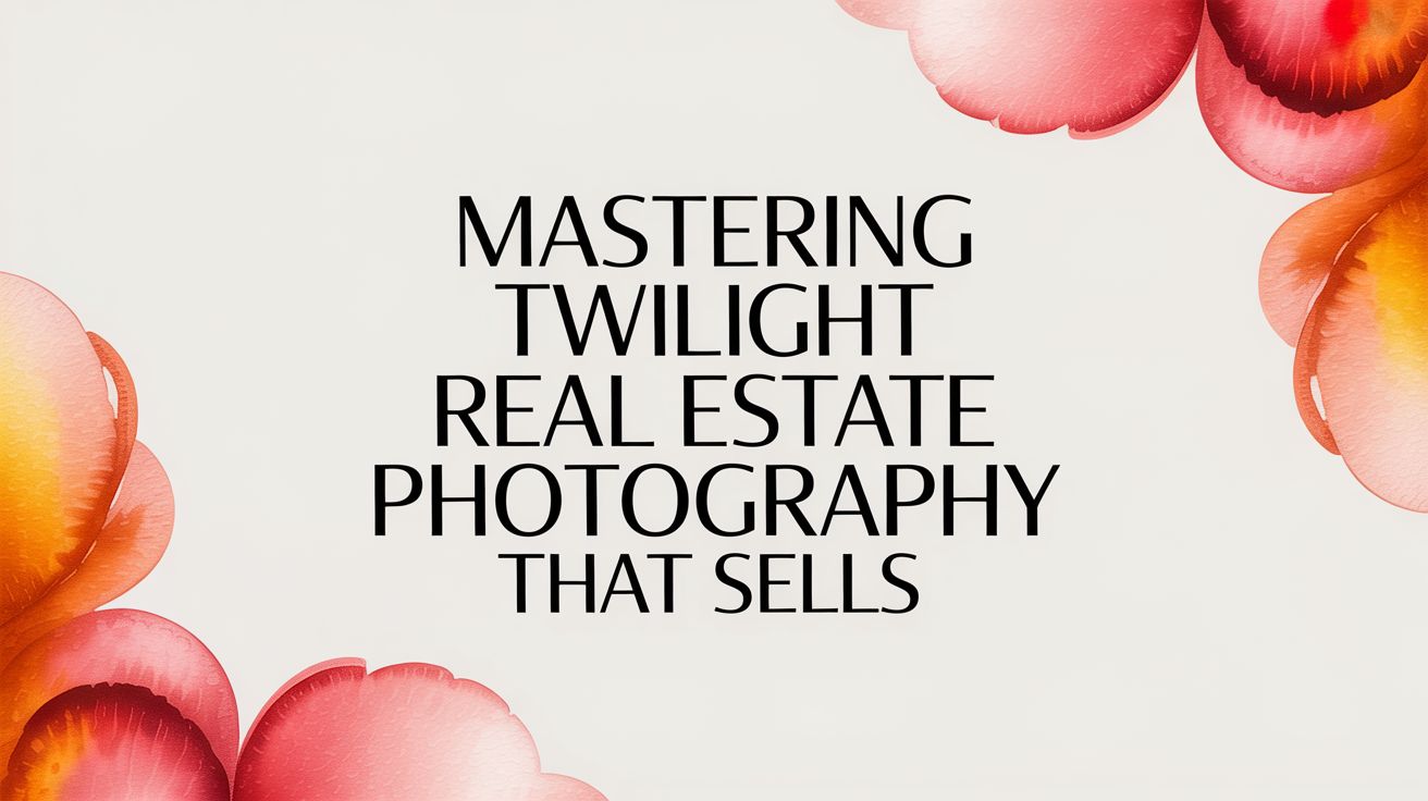 Mastering Twilight Real Estate Photography That Sells