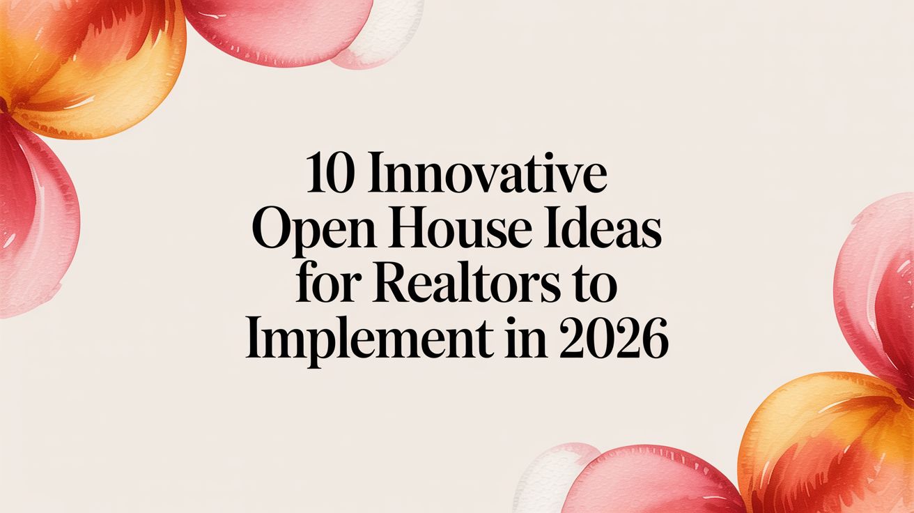 10 Innovative Open House Ideas for Realtors to Implement in 2026