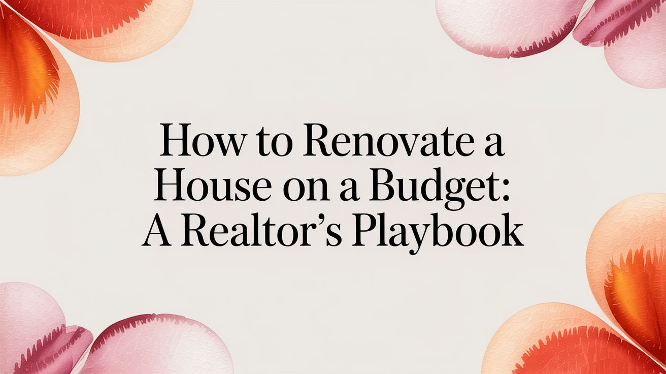 How to Renovate a House on a Budget: A Realtor's Playbook