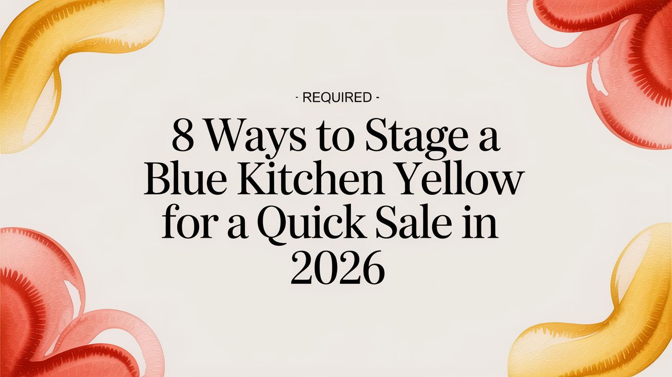 8 Ways to Stage a Blue Kitchen Yellow for a Quick Sale in 2026