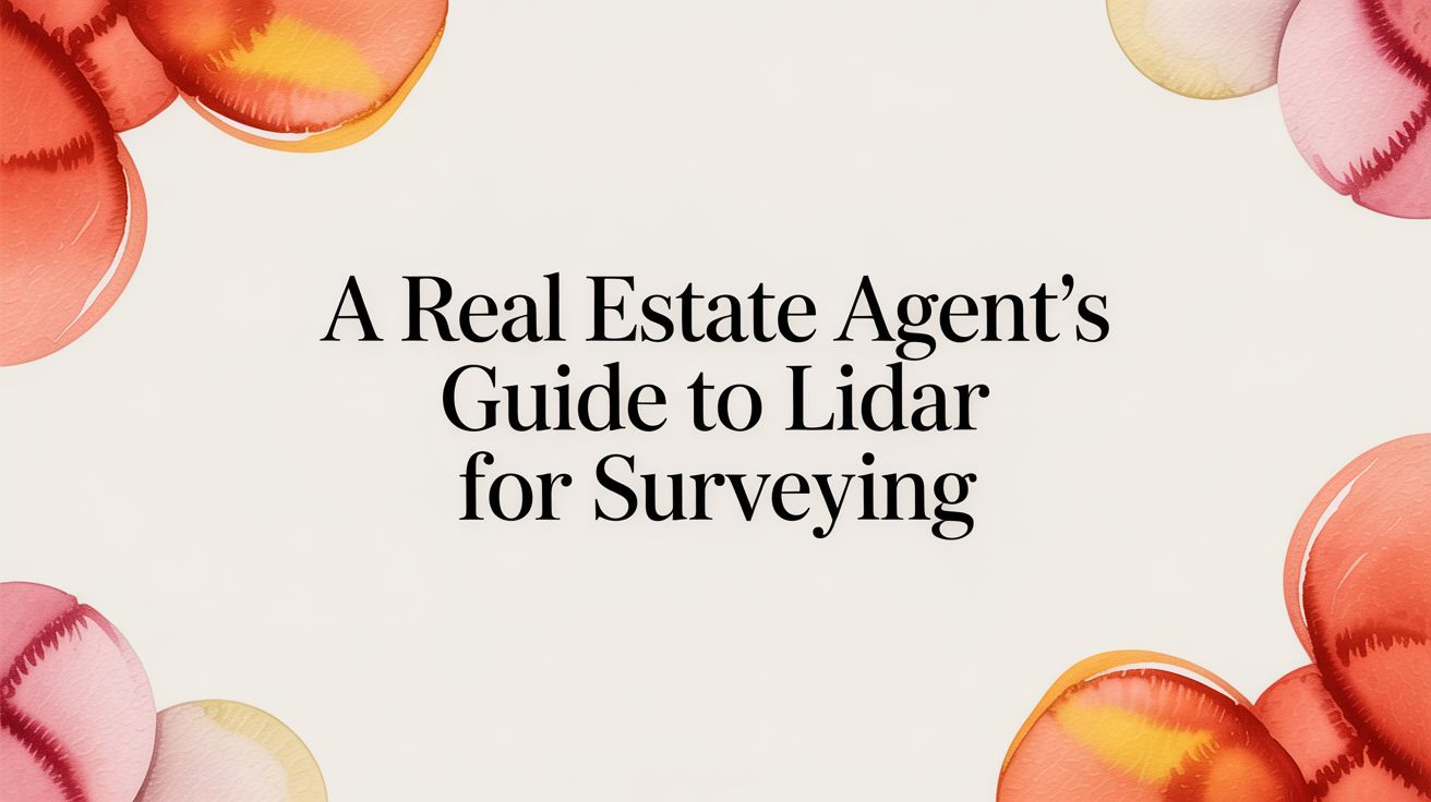 A Real Estate Agent's Guide to LiDAR for Surveying