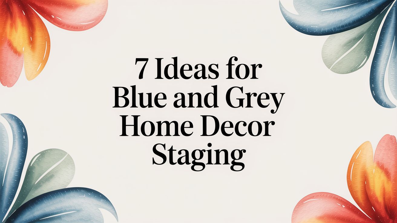 7 Ideas for Blue and Grey Home Decor Staging