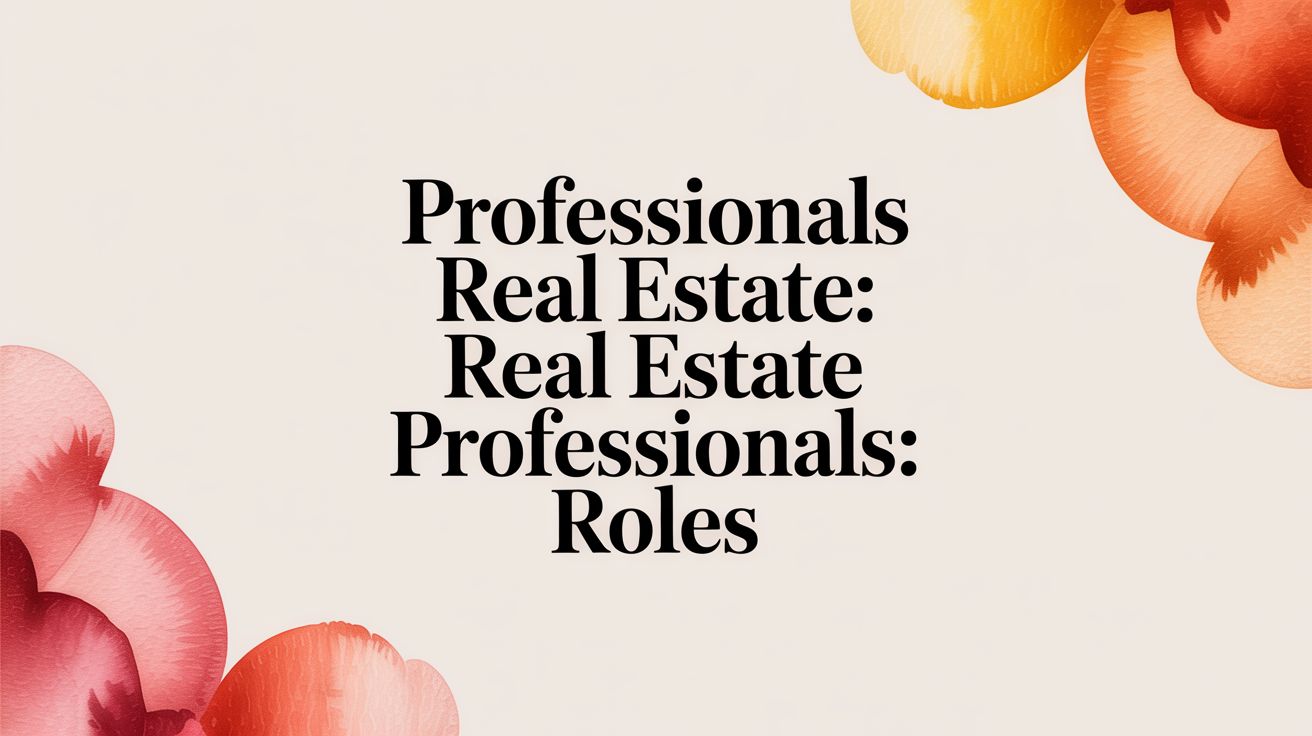 Professionals real estate: Real Estate Professionals: Roles