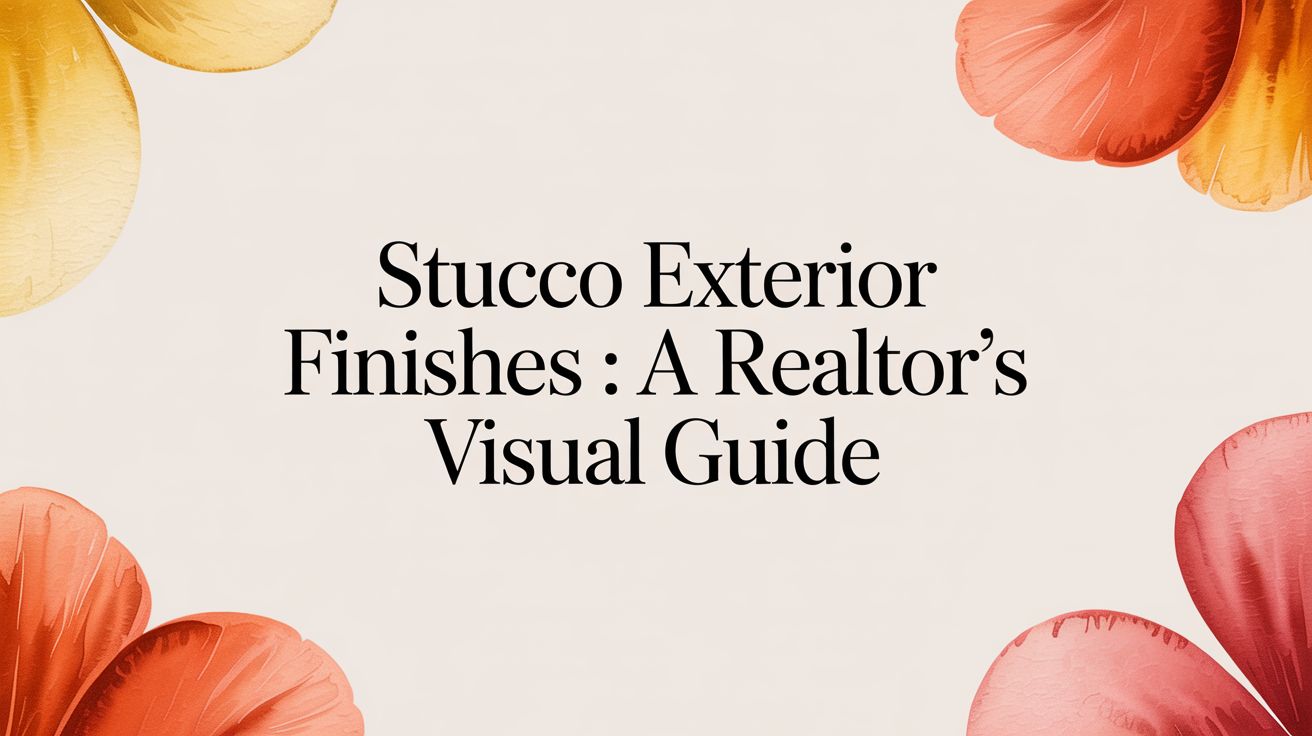 Stucco Exterior Finishes: A Realtor's Visual Guide