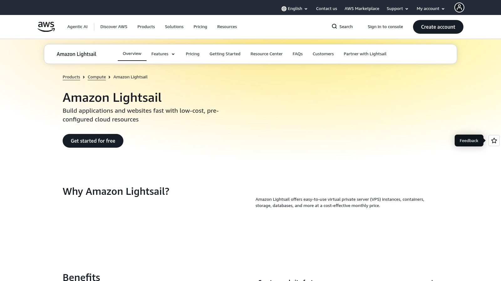AWS Lightsail (Blueprints)